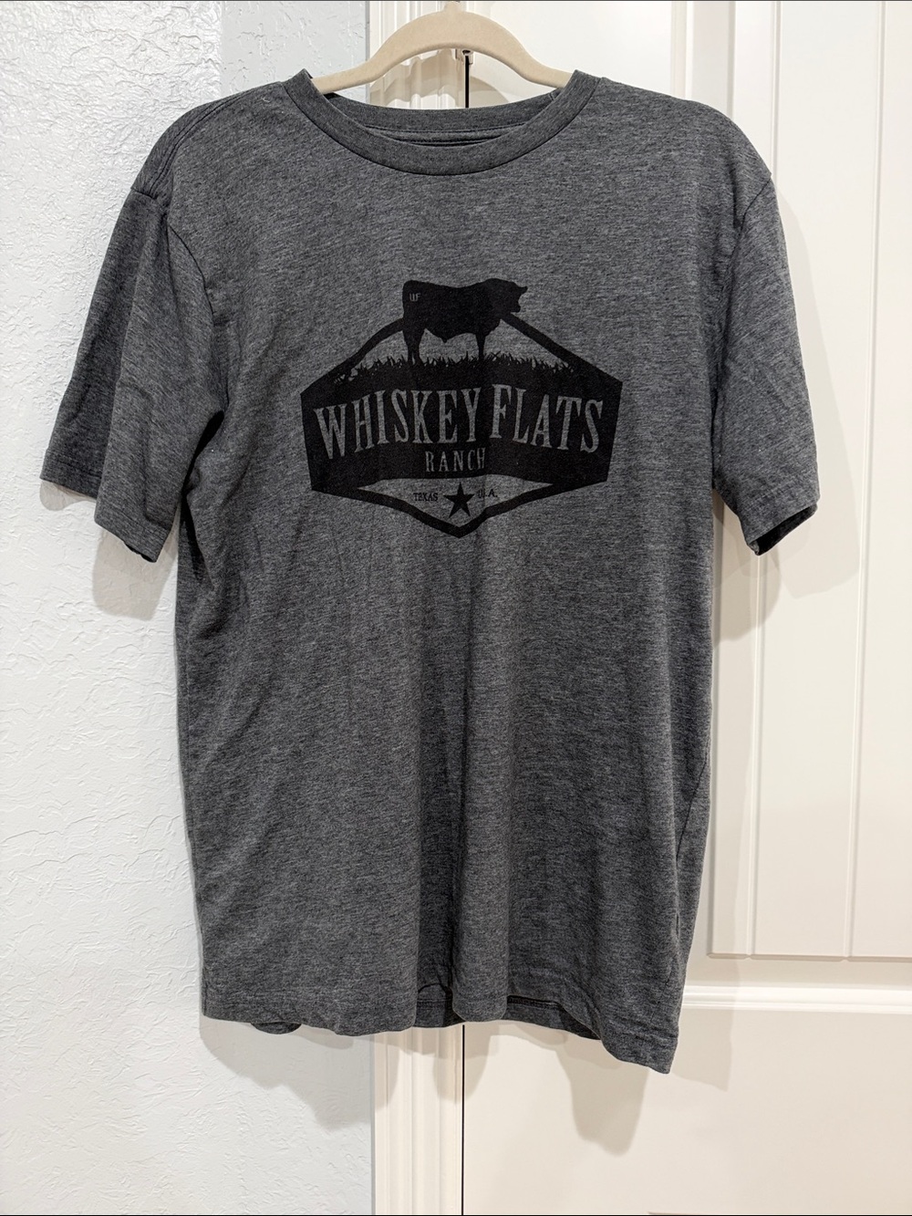 George Charcoal Gray Whiskey Flats Ranch Logo Tee